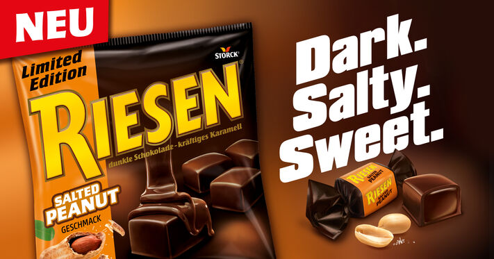 Neue Limited Edition: &bdquo;RIESEN Salted Peanut&ldquo; &uuml;berrascht mit Schokolade, Karamell und Erdnuss-Geschmack.