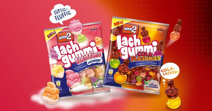 Zweimal Neues von nimm2 Lachgummi: Cola Flaschies und Fluffies