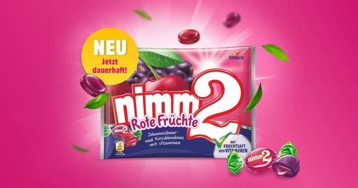 Fruchtig-neuer Bonbon-Spaß mit nimm2 Rote Früchte!