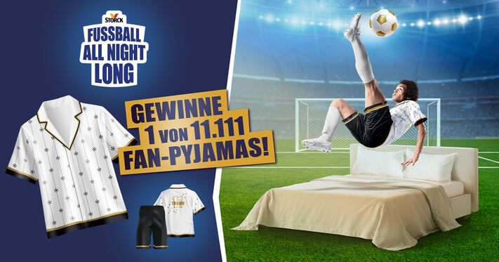 Fussball All Night Long: Jetzt GRATIS Fan-Pyjama gewinnen!