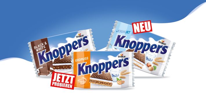 Knoppers: Zeit für dauerhafte Abwechslung! Crunch it, love it, taste it.